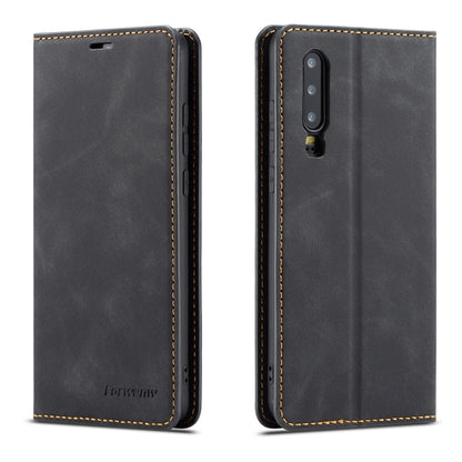 Forwenw Dream Series Oil Edge Strong Magnetism Horizontal Flip Leather Case with Holder & Card Slots & Wallet & Photo Frame, For Huawei P30, For Huawei P30 Lite, For Huawei P30 Pro, For Galaxy A10 / M10, For Galaxy A20, For Galaxy A30
