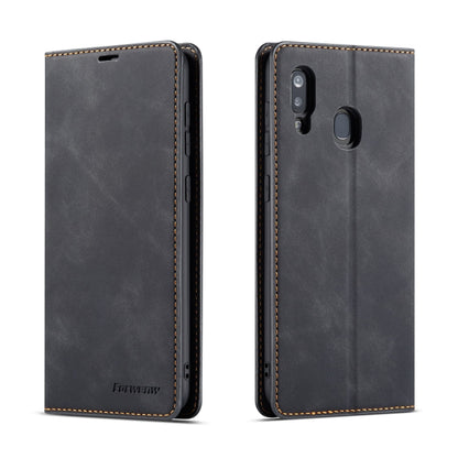 Forwenw Dream Series Oil Edge Strong Magnetism Horizontal Flip Leather Case with Holder & Card Slots & Wallet & Photo Frame, For Huawei P30, For Huawei P30 Lite, For Huawei P30 Pro, For Galaxy A10 / M10, For Galaxy A20, For Galaxy A30