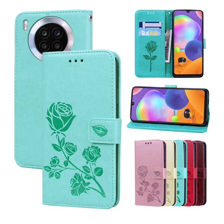 Rose Embossed Leather Phone Case, For Honor 50 Lite, For Honor 50, For Xiaomi 11T, For Xiaomi Redmi Note 11T 5G / Poco M4 Pro 5G