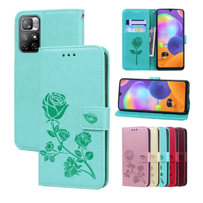 Rose Embossed Leather Phone Case, For Honor 50 Lite, For Honor 50, For Xiaomi 11T, For Xiaomi Redmi Note 11T 5G / Poco M4 Pro 5G