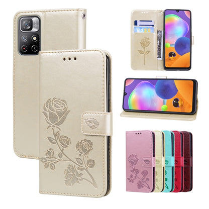 Rose Embossed Leather Phone Case, For Honor 50 Lite, For Honor 50, For Xiaomi 11T, For Xiaomi Redmi Note 11T 5G / Poco M4 Pro 5G