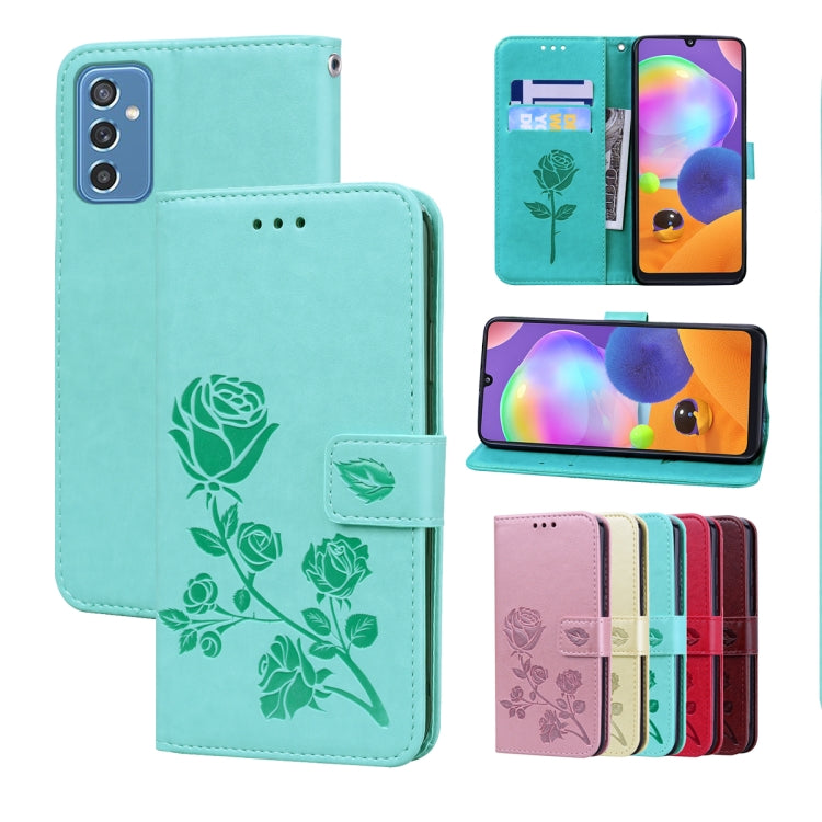 Rose Embossed Leather Phone Case, For Samsung Galaxy M52 5G, For Samsung Galaxy S22 5G, For Samsung Galaxy S22+ 5G, For Samsung Galaxy S22 Ultra 5G