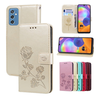 Rose Embossed Leather Phone Case, For Samsung Galaxy M52 5G, For Samsung Galaxy S22 5G, For Samsung Galaxy S22+ 5G, For Samsung Galaxy S22 Ultra 5G