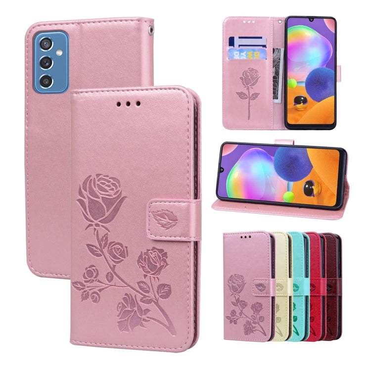 Rose Embossed Leather Phone Case, For Samsung Galaxy M52 5G, For Samsung Galaxy S22 5G, For Samsung Galaxy S22+ 5G, For Samsung Galaxy S22 Ultra 5G