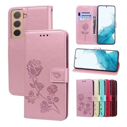 Rose Embossed Leather Phone Case, For Samsung Galaxy M52 5G, For Samsung Galaxy S22 5G, For Samsung Galaxy S22+ 5G, For Samsung Galaxy S22 Ultra 5G
