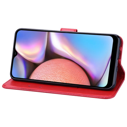 Rose Embossed Leather Phone Case, For Samsung Galaxy A02s