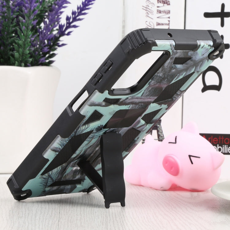 Camouflage Armor Shockproof TPU + PC Magnetic Protective Phone Case with Holder, For Samsung Galaxy A13 5G, For Xiaomi Mi 11T / 11T Pro, For Samsung Galaxy S22 5G, For Samsung Galaxy S22+ 5G