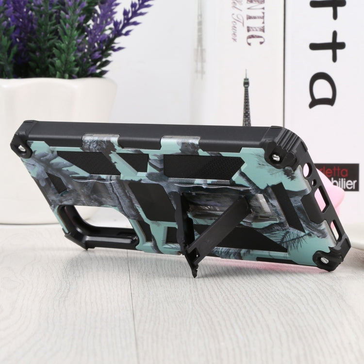 Camouflage Armor Shockproof TPU + PC Magnetic Protective Phone Case with Holder, For Samsung Galaxy A13 5G, For Xiaomi Mi 11T / 11T Pro, For Samsung Galaxy S22 5G, For Samsung Galaxy S22+ 5G