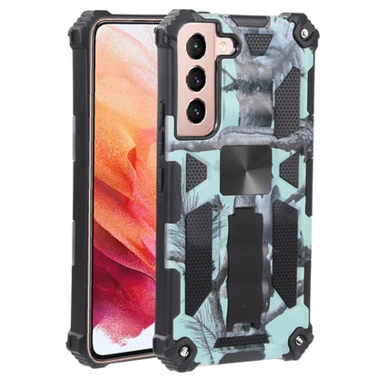 Camouflage Armor Shockproof TPU + PC Magnetic Protective Phone Case with Holder, For Samsung Galaxy A13 5G, For Xiaomi Mi 11T / 11T Pro, For Samsung Galaxy S22 5G, For Samsung Galaxy S22+ 5G