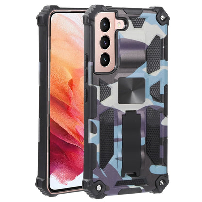 Camouflage Armor Shockproof TPU + PC Magnetic Protective Phone Case with Holder, For Samsung Galaxy A13 5G, For Xiaomi Mi 11T / 11T Pro, For Samsung Galaxy S22 5G, For Samsung Galaxy S22+ 5G