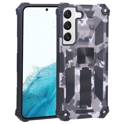 Camouflage Armor Shockproof TPU + PC Magnetic Protective Phone Case with Holder, For Samsung Galaxy A13 5G, For Xiaomi Mi 11T / 11T Pro, For Samsung Galaxy S22 5G, For Samsung Galaxy S22+ 5G
