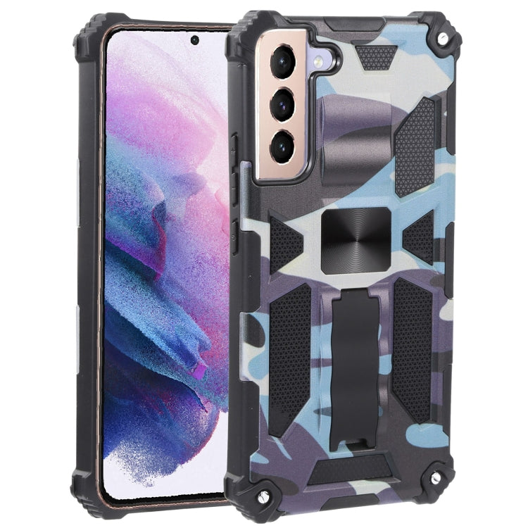 Camouflage Armor Shockproof TPU + PC Magnetic Protective Phone Case with Holder, For Samsung Galaxy A13 5G, For Xiaomi Mi 11T / 11T Pro, For Samsung Galaxy S22 5G, For Samsung Galaxy S22+ 5G