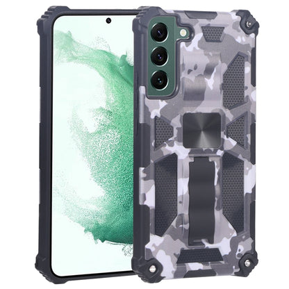 Camouflage Armor Shockproof TPU + PC Magnetic Protective Phone Case with Holder, For Samsung Galaxy A13 5G, For Xiaomi Mi 11T / 11T Pro, For Samsung Galaxy S22 5G, For Samsung Galaxy S22+ 5G