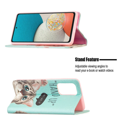 Colored Drawing Pattern Invisible Magnetic PU Leather Phone Case, For Samsung Galaxy A53 5G