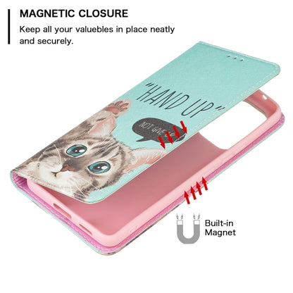 Colored Drawing Pattern Invisible Magnetic PU Leather Phone Case, For Samsung Galaxy A53 5G