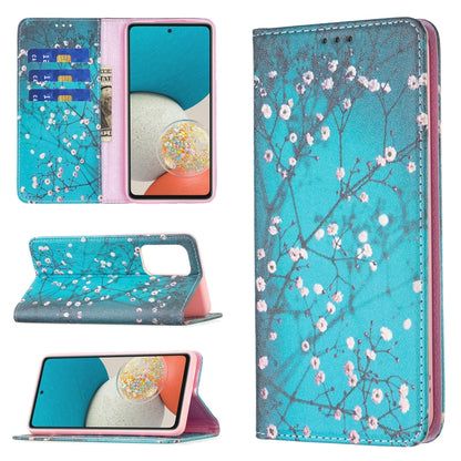 Colored Drawing Pattern Invisible Magnetic PU Leather Phone Case, For Samsung Galaxy A53 5G