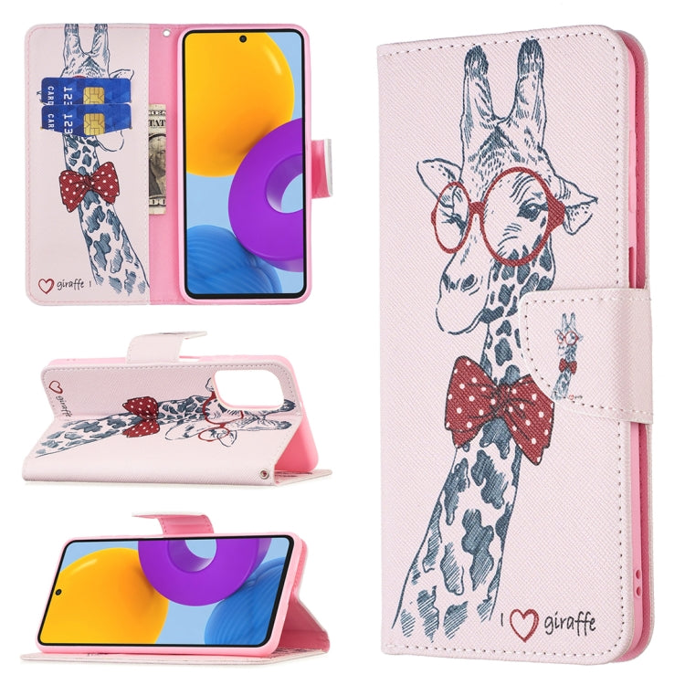 Colored Drawing Pattern Leather Phone Case, For Samsung Galaxy M52 5G