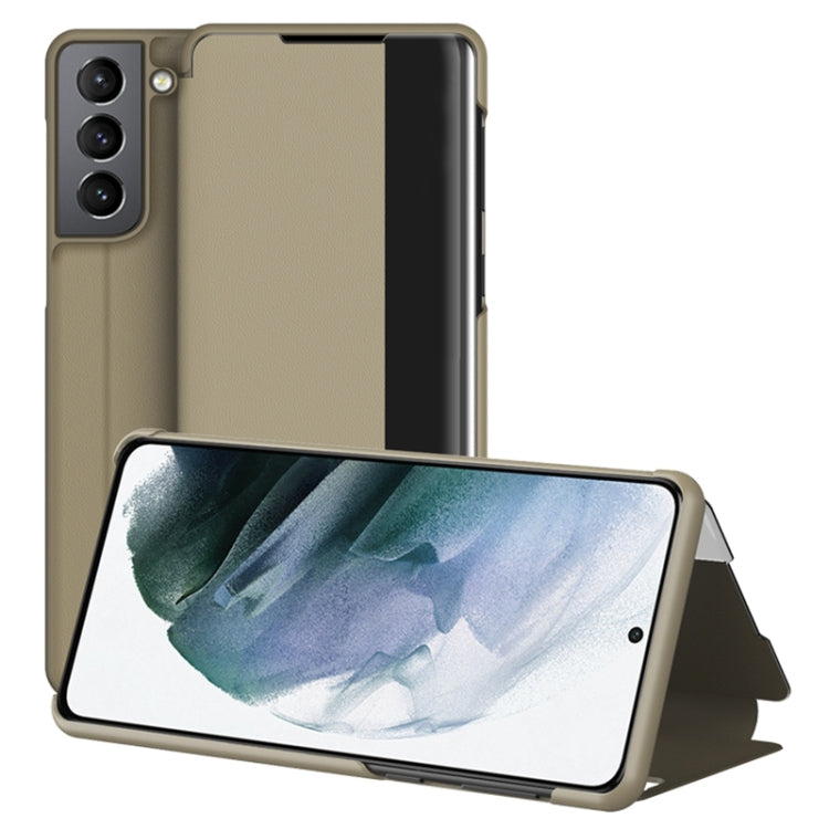Window View Leather Phone Case, For Xiaomi Redmi Note 11 Pro, For Xiaomi Redmi Note 11, For Samsung Galaxy S22 Ultra 5G, For Samsung Galaxy S22+ 5G, For Samsung Galaxy S22 5G