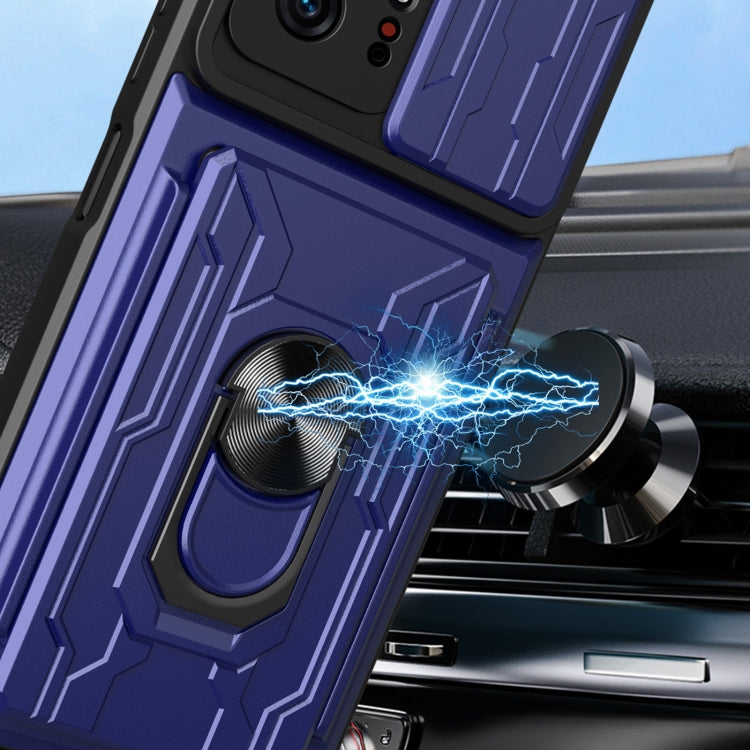 Camera Cover Phone Case with Card Slot & Holder, For Xiaomi 11T, For Xiaomi Redmi Note 10 Pro, For Xiaomi Redmi 10
