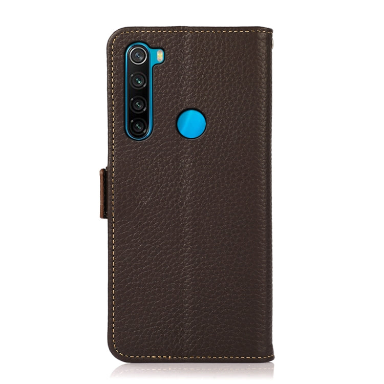 KHAZNEH Side-Magnetic Litchi Genuine Leather RFID Phone Case, For Xiaomi Redmi Note 8 2021, For Xiaomi Redmi Note 10 4G, For Xiaomi Redmi Note 10 JP Version, For Xiaomi Redmi Note 11, For Xiaomi Redmi Note 11 Pro, For Xiaomi Civi 5G