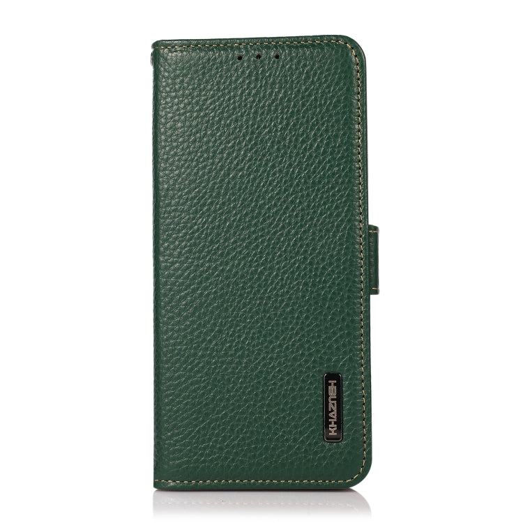 KHAZNEH Side-Magnetic Litchi Genuine Leather RFID Phone Case, For Xiaomi Poco X3 GT