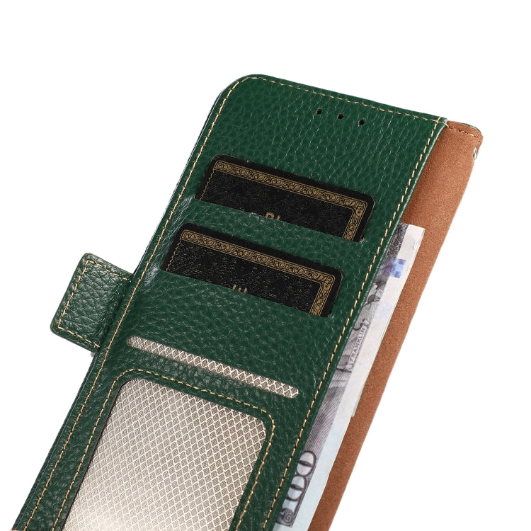 KHAZNEH Side-Magnetic Litchi Genuine Leather RFID Phone Case, For Xiaomi Poco X3 GT