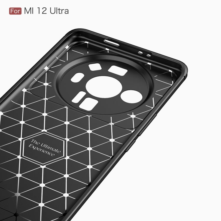 Brushed Texture Carbon Fiber TPU Phone Case, For Xiaomi 12 5G, For Xiaomi 12 Pro 5G, For Xiaomi Mi 12 Ultra 5G