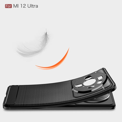 Brushed Texture Carbon Fiber TPU Phone Case, For Xiaomi 12 5G, For Xiaomi 12 Pro 5G, For Xiaomi Mi 12 Ultra 5G