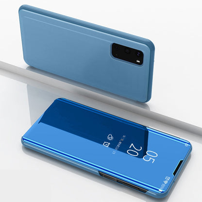Plated Mirror Horizontal Flip Leather Case with Holder, For Galaxy S20+, For Galaxy S20 Ultra, For Galaxy S20