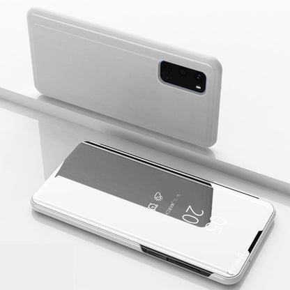 Plated Mirror Horizontal Flip Leather Case with Holder, For Galaxy S20+, For Galaxy S20 Ultra, For Galaxy S20
