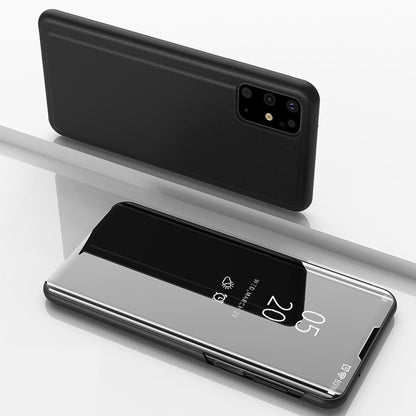 Plated Mirror Horizontal Flip Leather Case with Holder, For Galaxy S20+, For Galaxy S20 Ultra, For Galaxy S20