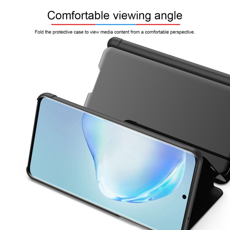 Plated Mirror Horizontal Flip Leather Case with Holder, For Galaxy S20+, For Galaxy S20 Ultra, For Galaxy S20