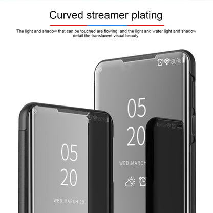 Plated Mirror Horizontal Flip Leather Case with Holder, For Xiaomi Mi Note10 / Note 10 Pro