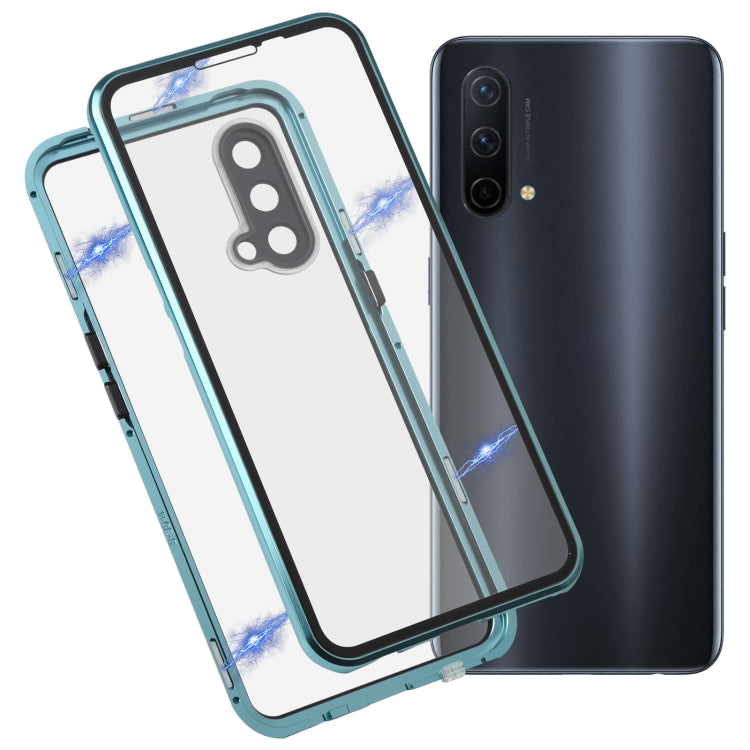 Full Cover Magnetic Metal Tempered Glass Phone Case, For OnePlus Nord 2 5G, For OnePlus Nord CE 5G