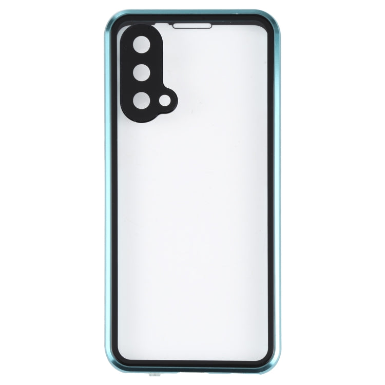 Full Cover Magnetic Metal Tempered Glass Phone Case, For OnePlus Nord 2 5G, For OnePlus Nord CE 5G