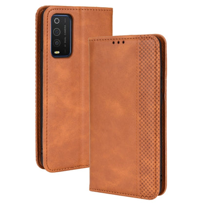 Magnetic Buckle Retro Texture Leather Phone Case, For TCL 205, For vivo Y3s 2021, For vivo S10e / V23e 4G / 5G, For vivo Y15s 2021 / Y15a, For Infinix Hot 11, For Infinix Note 11 Pro