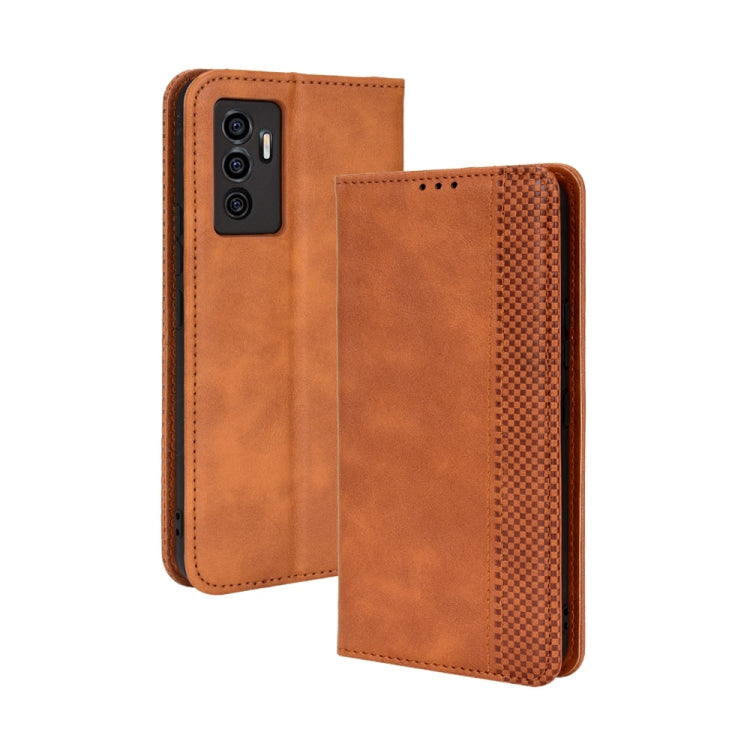 Magnetic Buckle Retro Texture Leather Phone Case, For TCL 205, For vivo Y3s 2021, For vivo S10e / V23e 4G / 5G, For vivo Y15s 2021 / Y15a, For Infinix Hot 11, For Infinix Note 11 Pro