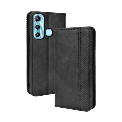 Magnetic Buckle Retro Texture Leather Phone Case, For TCL 205, For vivo Y3s 2021, For vivo S10e / V23e 4G / 5G, For vivo Y15s 2021 / Y15a, For Infinix Hot 11, For Infinix Note 11 Pro