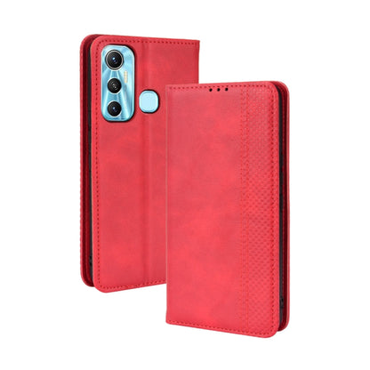 Magnetic Buckle Retro Texture Leather Phone Case, For TCL 205, For vivo Y3s 2021, For vivo S10e / V23e 4G / 5G, For vivo Y15s 2021 / Y15a, For Infinix Hot 11, For Infinix Note 11 Pro