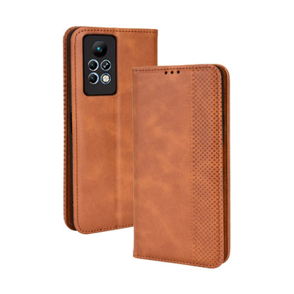 Magnetic Buckle Retro Texture Leather Phone Case, For TCL 205, For vivo Y3s 2021, For vivo S10e / V23e 4G / 5G, For vivo Y15s 2021 / Y15a, For Infinix Hot 11, For Infinix Note 11 Pro