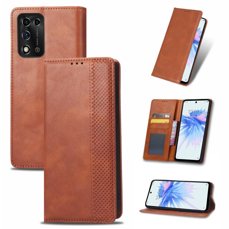 Magnetic Buckle Retro Texture Leather Phone Case, For Sharp Aquos Wish, For Xiaomi 12, For OnePlus 10 Pro 5G, For Umidigi A11s, For ZTE Libero 5G II
