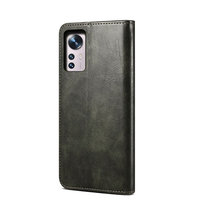 Simple Wax Crazy Horse Texture Leather Phone Case, For Xiaomi 12/12S, For Xiaomi 12 Pro/12S Pro, For Xiaomi 12X