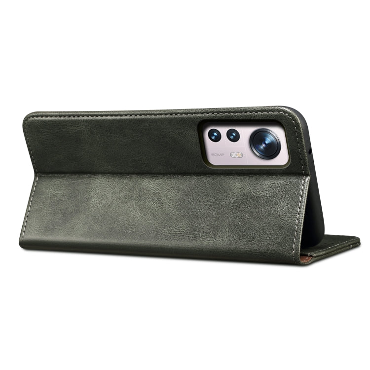 Simple Wax Crazy Horse Texture Leather Phone Case, For Xiaomi 12/12S, For Xiaomi 12 Pro/12S Pro, For Xiaomi 12X