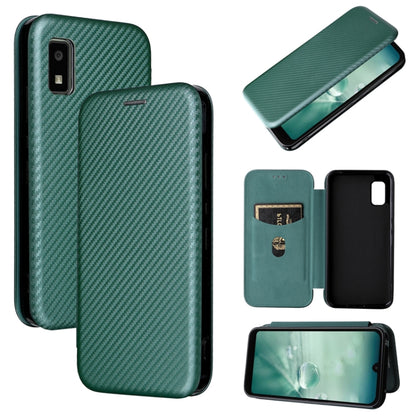 Carbon Fiber Texture Magnetic Horizontal Flip PU Phone Case, For Sharp Aquos Wish SHG06, For Xiaomi 12 5G