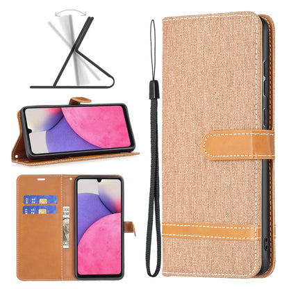 Color Matching Denim Texture Leather Phone Case, For Samsung Galaxy A13 4G, For Samsung Galaxy A33 5G