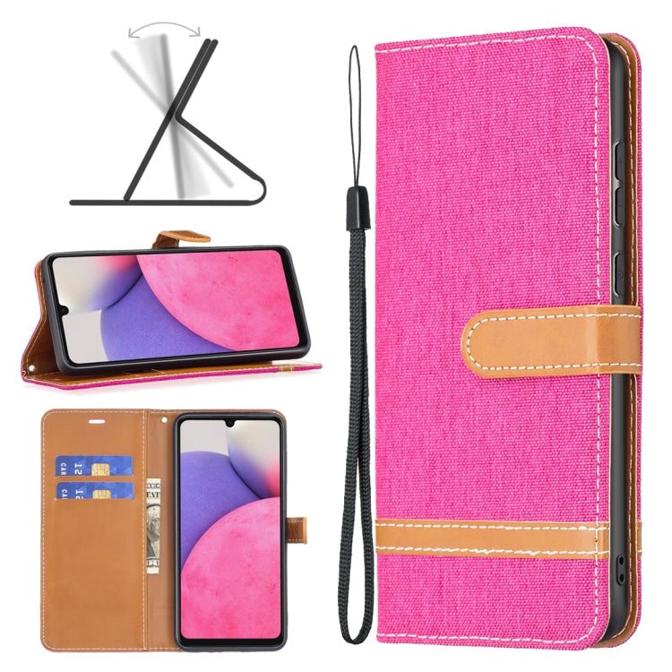 Color Matching Denim Texture Leather Phone Case, For Samsung Galaxy A13 4G, For Samsung Galaxy A33 5G