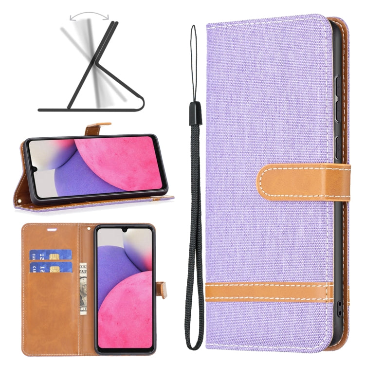 Color Matching Denim Texture Leather Phone Case, For Samsung Galaxy A13 4G, For Samsung Galaxy A33 5G