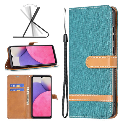 Color Matching Denim Texture Leather Phone Case, For Samsung Galaxy A13 4G, For Samsung Galaxy A33 5G