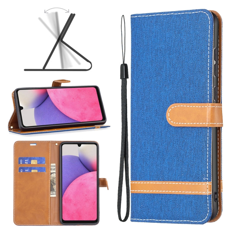 Color Matching Denim Texture Leather Phone Case, For Samsung Galaxy A13 4G, For Samsung Galaxy A33 5G