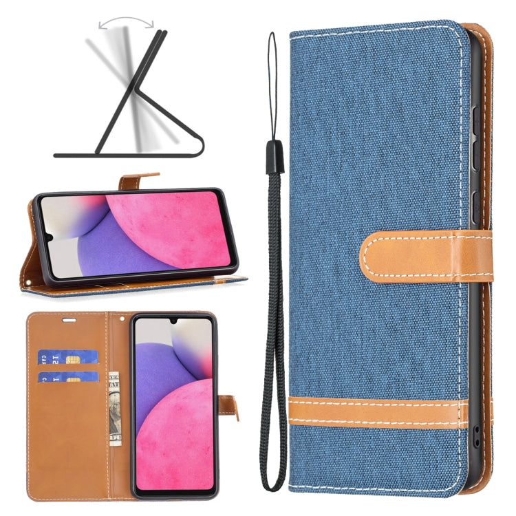 Color Matching Denim Texture Leather Phone Case, For Samsung Galaxy A13 4G, For Samsung Galaxy A33 5G